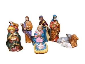 Juego De 10 Belenes De Porcelana Cerámica De Colección, Figuras Animales Niño Jesús - Imagen 1 de 3
