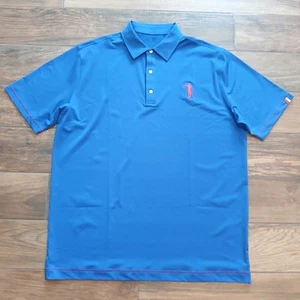 Polo de golf USAG para hombre XXL 2XL azul rendimiento elástico híbrido flexible tecnología informal - Imagen 1 de 8