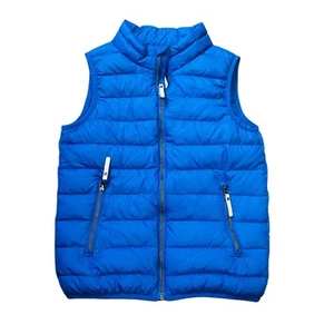 Kids Hanna Andersson Superlight Down Vest Blue Puffer Size 10 Zip Up Unisex - Picture 1 of 5