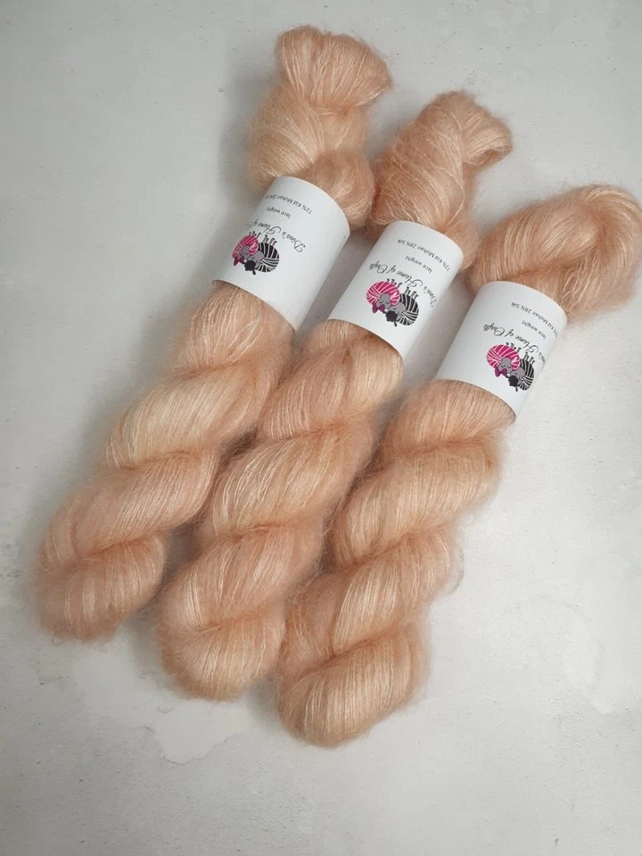 Kinder Mohair Seide Garn ,Spitze Gewicht,50g,Nougat - Bild 1 von 4