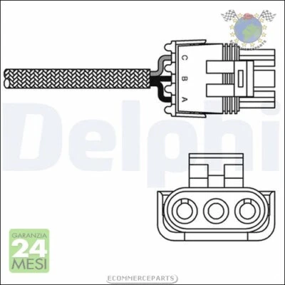 Sonda Lambda Delphi per OPEL FRONTERA A SENATOR B CALIBRA VECTRA KADETT E ASCON - Immagine 1 di 3