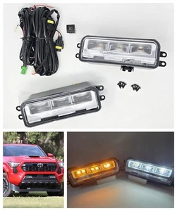 Fit 2023-2025 Toyota Sequoia Wire Kit White Add Signal Function LED Fog Lights - Picture 1 of 9