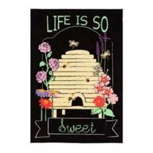 **OPEN FLAG** Life is So Sweet 14B4034 Evergreen BURLAP Garden Flag 12.5" x 18" - Picture 1 of 1