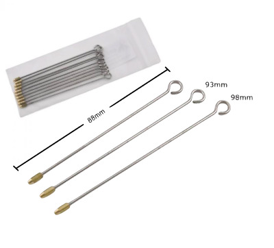 PRECISION Plunger Bars W Brass Tip For Tattoo Cartridge Grip Machine Bag Of 10 • 12.53€