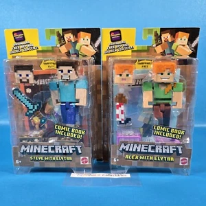 Fabricante de cómics de Minecraft STEVE / ALEX con figuras de acción ELYTRA 3,25" - Imagen 1 de 18