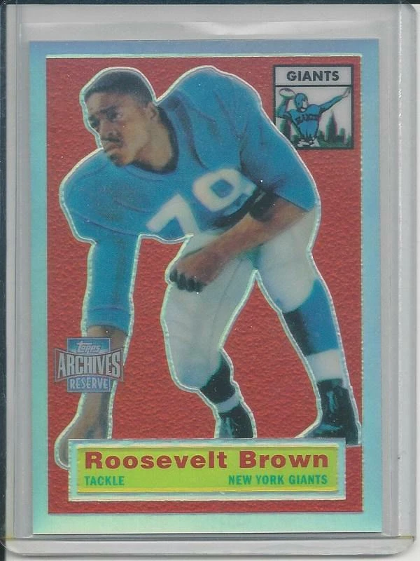 2001 TOPPS ARCHIVES RESERVE ROOSEVELT ROSEY BROWN # 68 1956 REFRACTOR