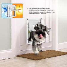 Aluminum Dog Puppy Door Magnetic Lockable Sliding Screen Wall Flap Gate Frame M