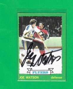 JOE WATSON 1973-74 TOPPS PHILADELPHIA FLYERS AUTOGRAPH CARD - Picture 1 of 1