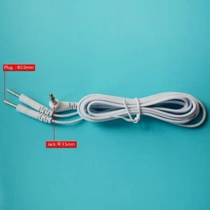 2x Schieber / Druckknopf Tens Leitungen mit Standard-Buchse Stecker Anschluss - Bild 1 von 8