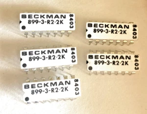 5x BECKMAN 899-3-R2.2K – Reti Resistenze Isolate 2.2KΩ DIP-14 – NOS Originali - Imagen 1 de 1