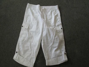 Pantalones Capri blancos Faded Glory para mujer, talla 12, en buen estado - Imagen 1 de 3