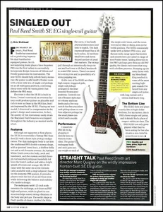 Guitarra eléctrica bobina única PRS SE EG revisión prueba de sonido artículo impresión - Imagen 1 de 3