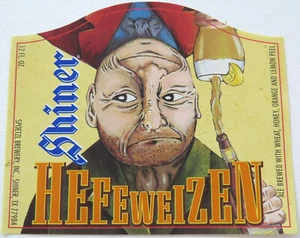 Vintage SHINER HEFEWEIZEN Beer Paper LABEL US - Picture 1 of 1