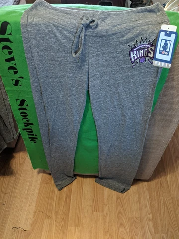 Womens Sacramento Kings NBA Storel Gray Sweat Pants Size Small W/Tags Cover