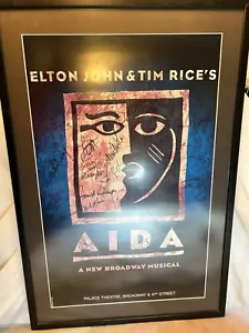 Aida Broadway Musical Cast signiert gerahmtes Poster 20 Unterschriften - Bild 1 von 5