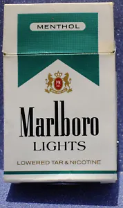cigarettes Empty pack Vintage Old design Marlboro Lights Green tobacco rare - Picture 1 of 3