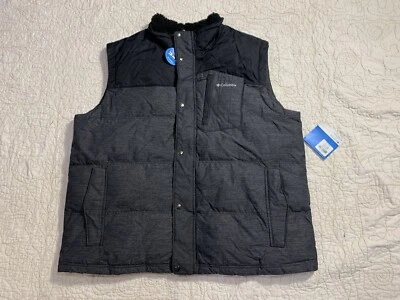 New Columbia Men's XXL Vest Interchange Omni Shield Gray Black Puffer Vest - Image 1 of 4