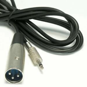 10Ft XLR 3P Male to 1/8 3.5mm Mono Male Microphone Sound Audio Cable