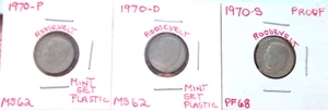 1970-P MINT STATE / 1970-D MINT STATE / 1970-S HIGH END PROOF ROOSEVELT DIMES - Picture 1 of 7