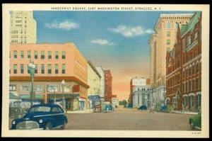 VANDERBILT SQUARE - SYRACUSE, NY POSTCARD - Picture 1 of 1