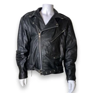 Vintage Wilsons Open Road Thinsulate Lederjacke mit durchgehendem Reißverschluss Mantel Herren groß - Bild 1 von 22