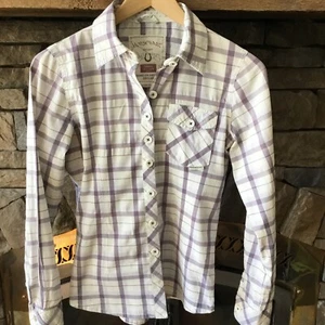 Horseware ireland Blue & White Plaid Woven Cotton Long Sleeve Shirt Sz S! - Picture 1 of 5