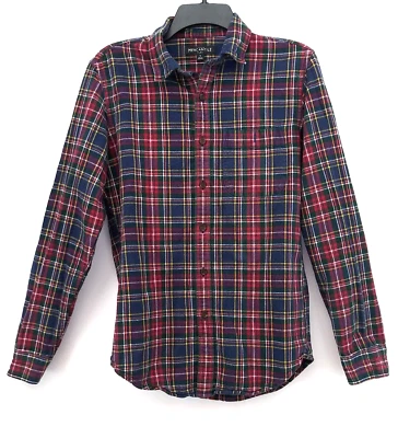 J. Crew Shirt Mens Small Mercantile Flex Button Down Blue Plaid 100% Cotton - Image 1 of 4