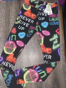 Justice sz 14 never give up leggings wild at heart nwt - Picture 1 of 5
