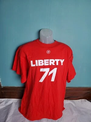 Camiseta roja Liberty University LU Lynchburg Va 1971 para hombre talla XL Foto 1 de 4