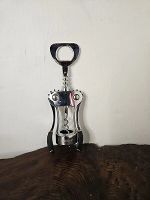 Oneida Wing Corkscrew Wine Bottle Opener. Heavy! Rubber grips - Image 1 of 4