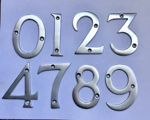 chrome house numbers, Brand New, Never Fit Only 1, 2, 7, and 8 Available - Picture 1 of 1