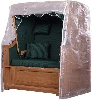 BENE LIVING Strandkorb Schutzhülle Basic PVC 2,5 Sitzer Größe XL transparent
