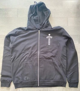 Sudadera con capucha Cromo Hearts Tbar con logotipo EE. UU. con cremallera negra talla L NUEVA 100% auténtica 🙂✅ - Imagen 1 de 9