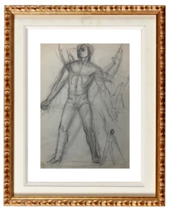 RENE HETZEL (1902-1972) DESSIN PROJET & ESQUISSE SCULPTURE STRASBOURG (38) - Picture 1 of 2