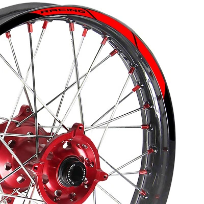 Pegatinas de rueda rojas para moto de cross MX de 21/18 pulgadas para Honda XR250R 00 01 02 03 04 P04 Foto 1 de 4