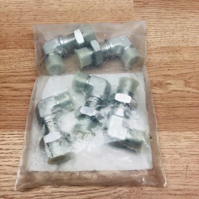  LOT OF 5  PARKER 6WELO-WNL-S SEAL LOK BULKHEAD 90DEG - Image 1 of 2