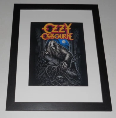 Framed Ozzy Osbourne Black Sabbath Bark at the Moon 1983 Poster Promo 14" by 17" - Image 1 of 2