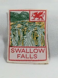 SWALLOW FALLS Woven Fabric  PATCH Badge Vintage Patches  - Picture 1 of 2