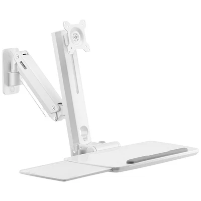 SpeaKa Professional Monitor-Wandhalterung Halter Weiß Tastaturablage Scanner - Bild 1 von 4