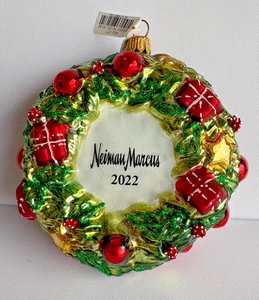 Neiman Marcus 2022 Glas mundgeblasen Weihnachtsschmuck - Bild 1 von 4