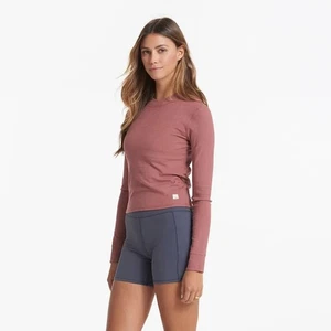 Camiseta Vuori Mudra Grande Para Mujer Manga Larga Camiseta Corta Palo de Rosa Brezo Rosa - Imagen 1 de 6