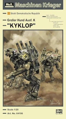 Hasegawa Ma.K. Maschinen Krieger 1/20 Grosser Hund Ausf.K KYKLOP Model Kit 64106 - Image 1 of 4