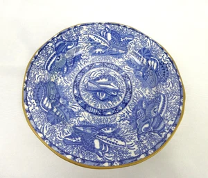 Mottahedeh Torquay England Blue Shell Dish 6.5" Yellow Trim Plate Winterthur - Picture 1 of 5