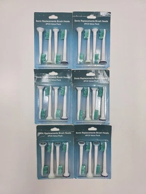 Cabezales de cepillo de repuesto sónicos 24 piezas paquete económico compatible con cabezales HX-6014 Foto 1 de 4
