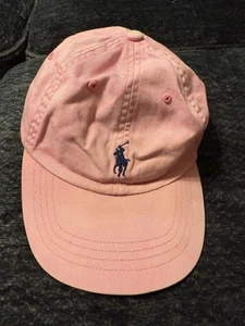 Polo Ralph Lauren Mütze Kappe Riemen hinten rosa blau Pony Baseball verstellbar - Bild 1 von 14