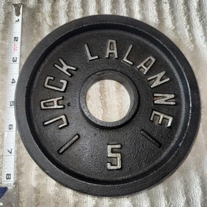 (1) PLACA DE PESO JACK LALANNE VINTAGE 5 LB BARRA OLÍMPICA 2" 5 LB HIERRO - Imagen 1 de 24