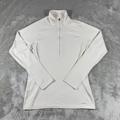 Jaqueta Patagonia Performance Baselayer Capilene 3 Feminina M Marfim Ativo 1/4 Zíper - Imagem 1 de 4