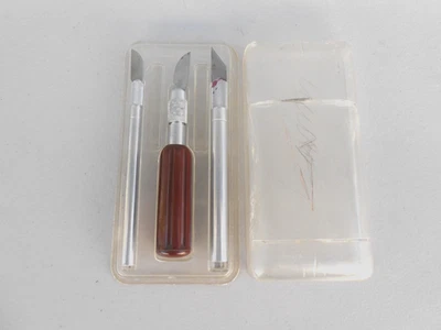 3 Piece Exacto Craft Knife Set with Case Made in USA - Image 1 of 3