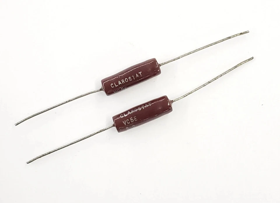 Lot of 2 Clarostat VC5E-10K, 10K Ohm 5 Watt 5% Wirewound Power Resistors 5W - Image 1 of 1