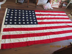 Antique  48 Star United States of America US Flag Stars & Stripes 5x9 1/2 - Picture 1 of 5